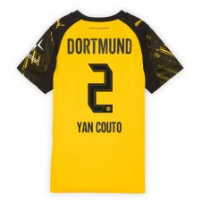 Borussia Dortmund Yan Couto #2 Hjemmedrakt Kvinner 2025-26 Kortermet
